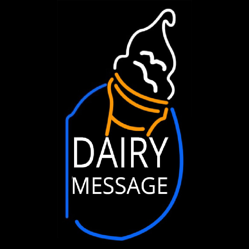 Custom Custom White Dairy Neon Sign USA