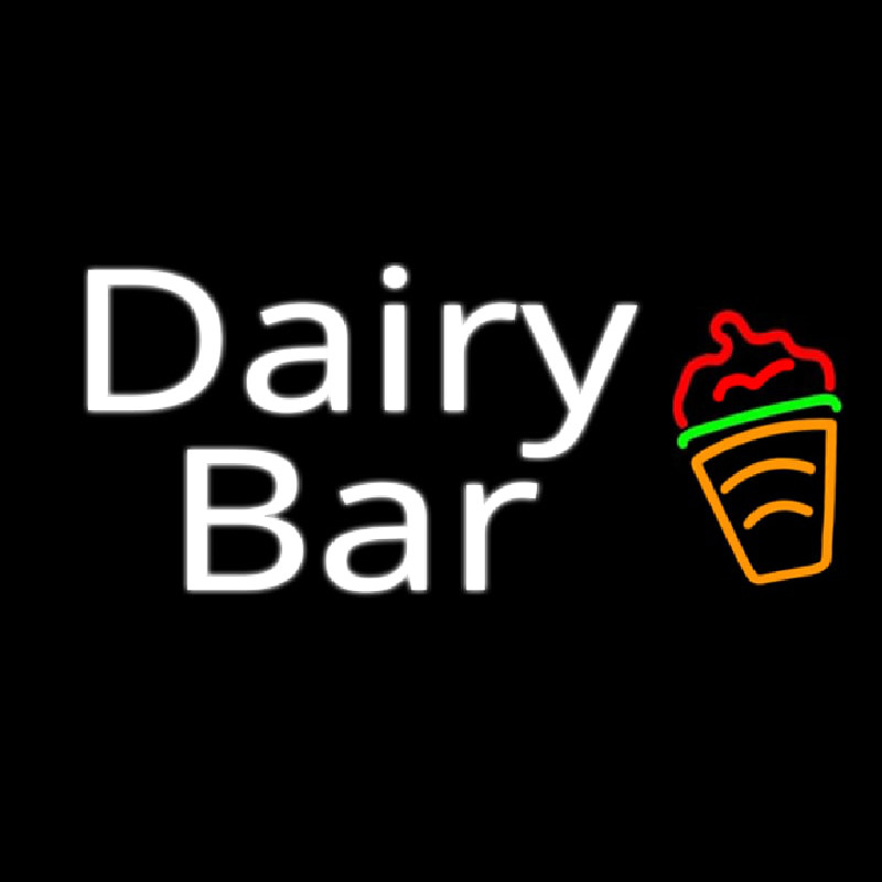 Custom Dairy Bar With Logo Neon Sign USA