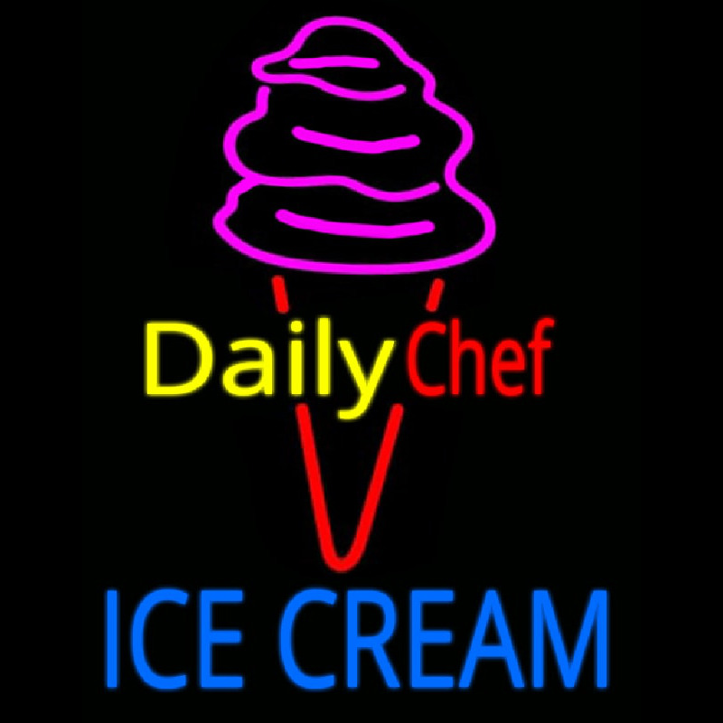 Custom Dairy Chef Ice Cream Neon Sign USA