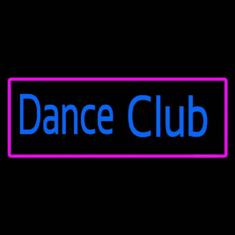 Custom Dance Club With Pink Border Neon Sign USA