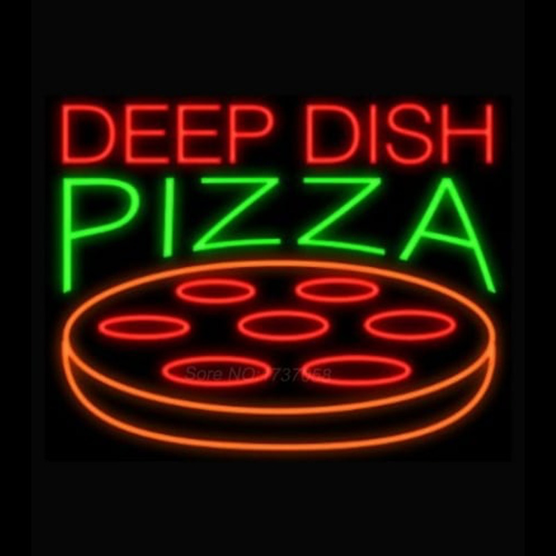 Custom Deep Dish Pizza Neon Sign USA