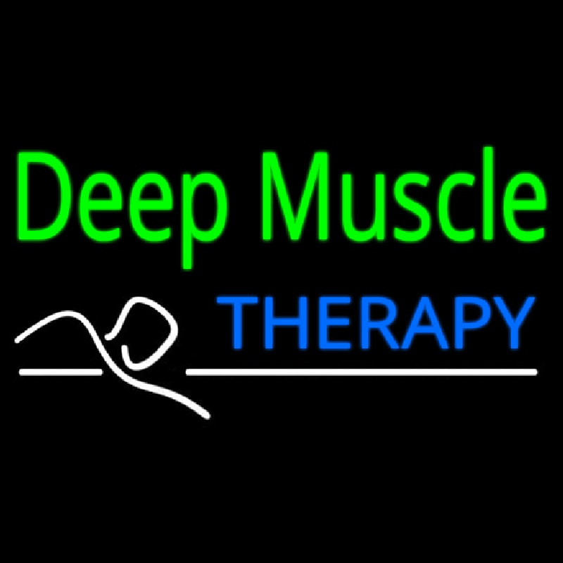 Custom Deep Muscle Therapy Neon Sign USA