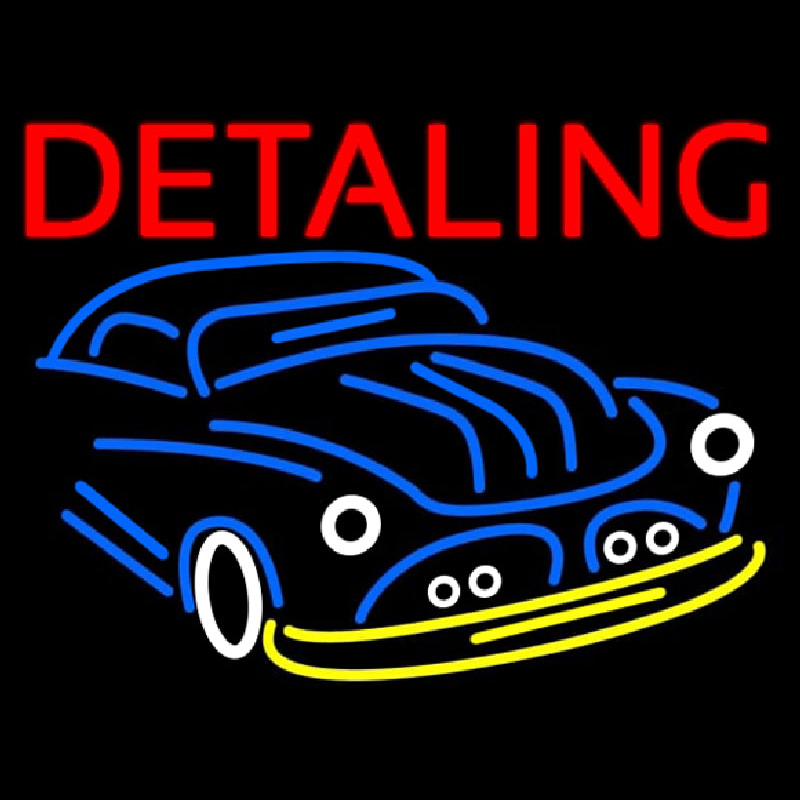 Custom Detailing With Car Logo Neon Sign USA