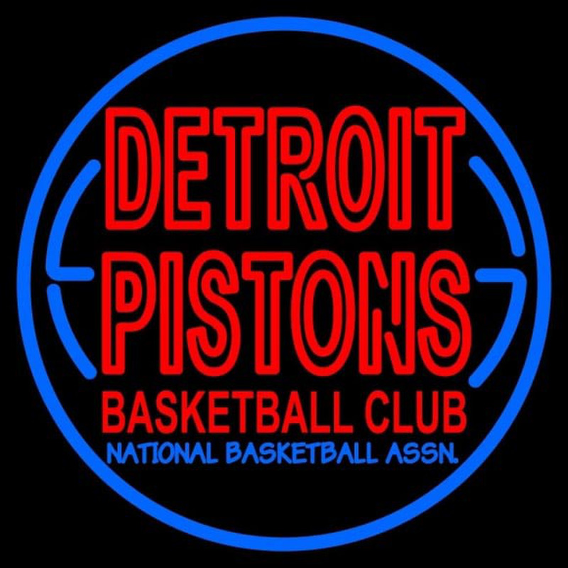 Custom Detroit Pistons Primary 1957 58 1970 71 Logo NBA Neon Sign Neon Sign USA