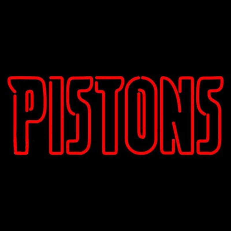 Custom Detroit Pistons Wordmark 2001 02 Pres Logo NBA Neon Sign Neon Sign USA