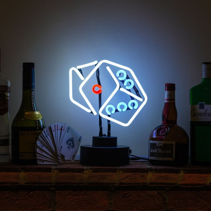 Custom Dice Desktop Neon Sign