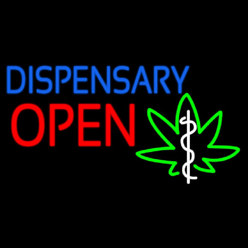 Custom Dispensary Open Neon Sign USA
