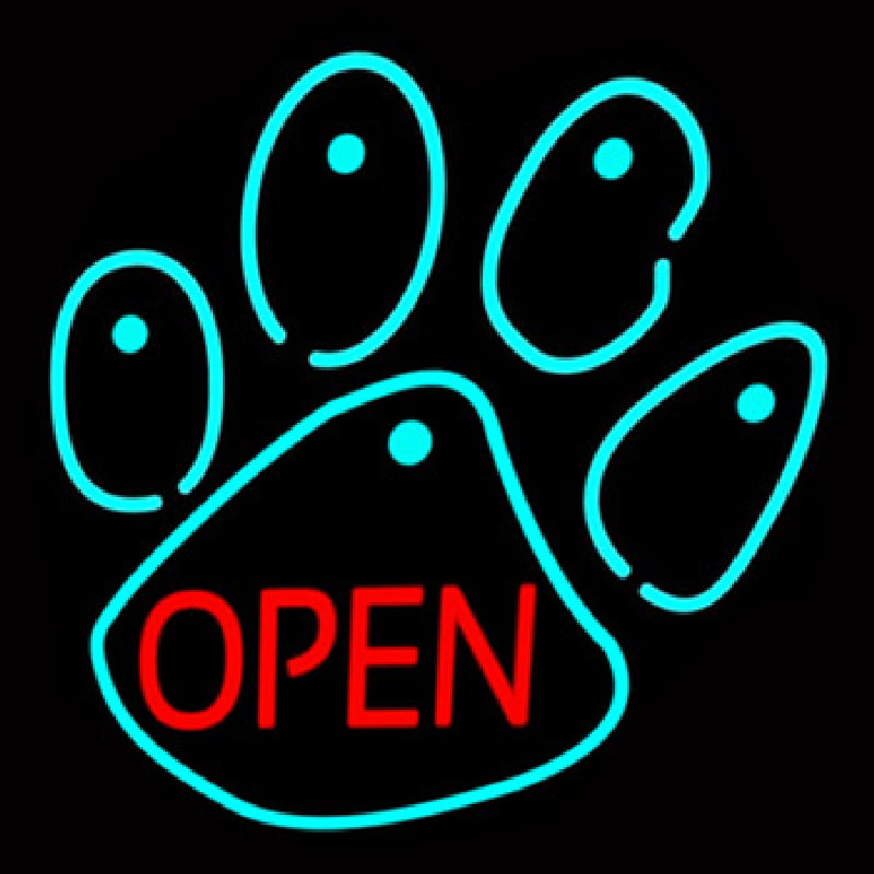 Custom Dog Open Logo Neon Sign USA