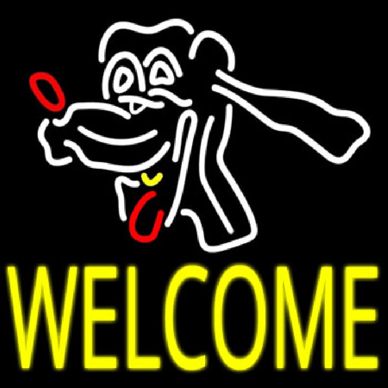 Custom Dog Welcome Neon Sign USA
