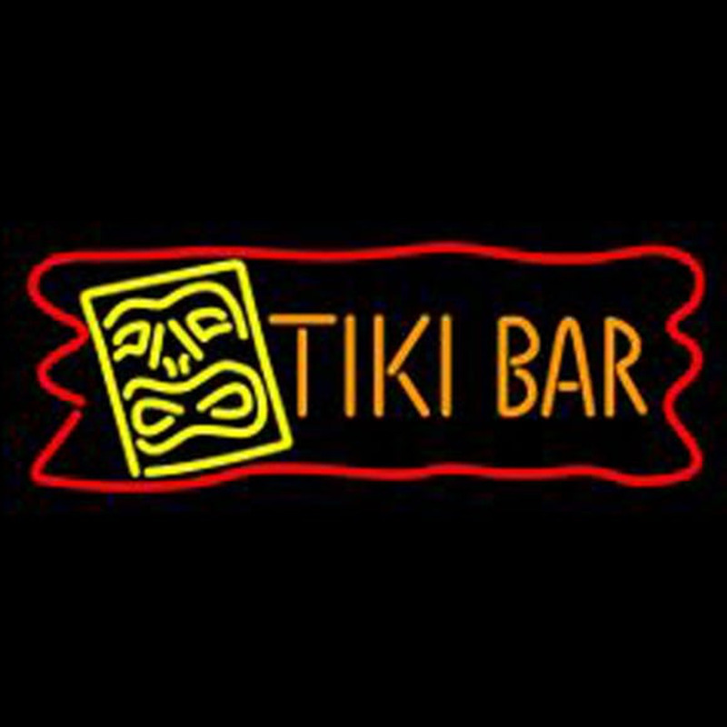 Custom Dolphin Tiki Bar Neon Sign USA