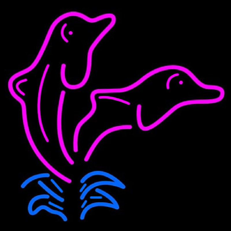 Custom Double Dolphin Neon Sign USA