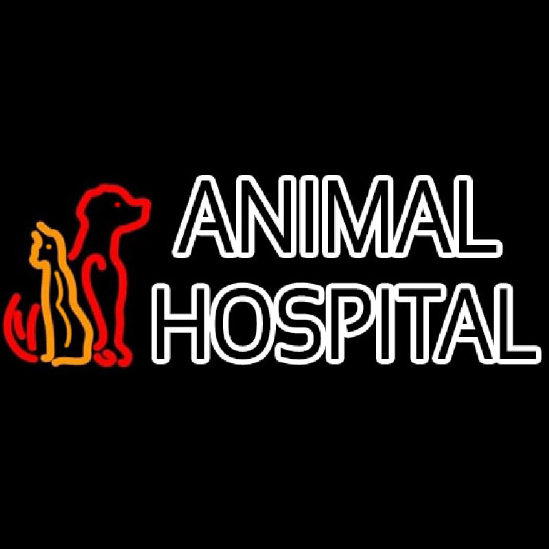 Custom Double Stroke Animal Hospital Neon Sign USA