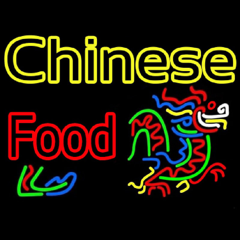 Custom Double Stroke Chinese Food Logo Neon Sign USA