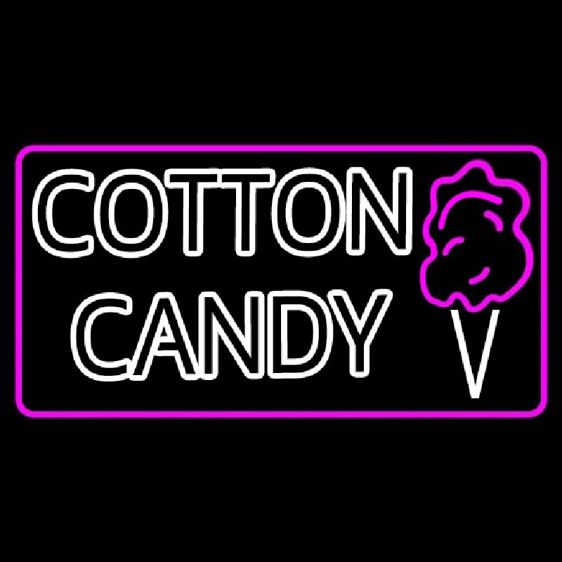 Custom Double Stroke Cotton Candy With Logo Neon Sign USA