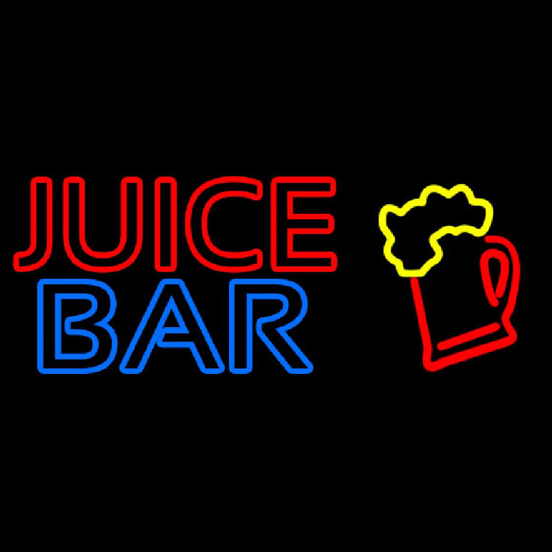 Custom Double Stroke Juice Bar With Grapes Neon Sign USA
