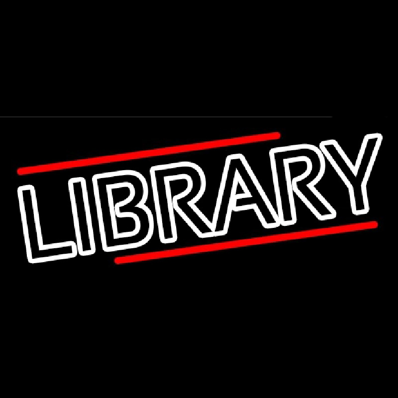 Custom Double Stroke Library Neon Sign USA