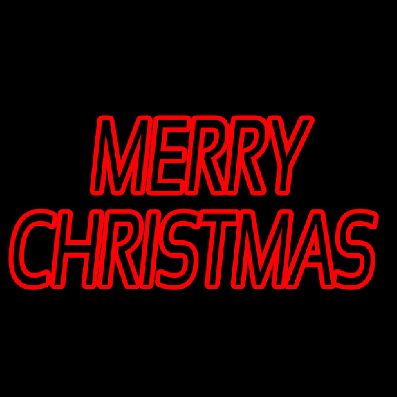 Custom Double Stroke Merry Christmas Neon Sign USA