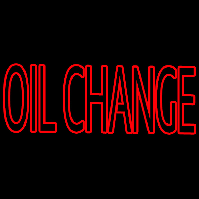 Custom Double Stroke Oil Change Neon Sign USA