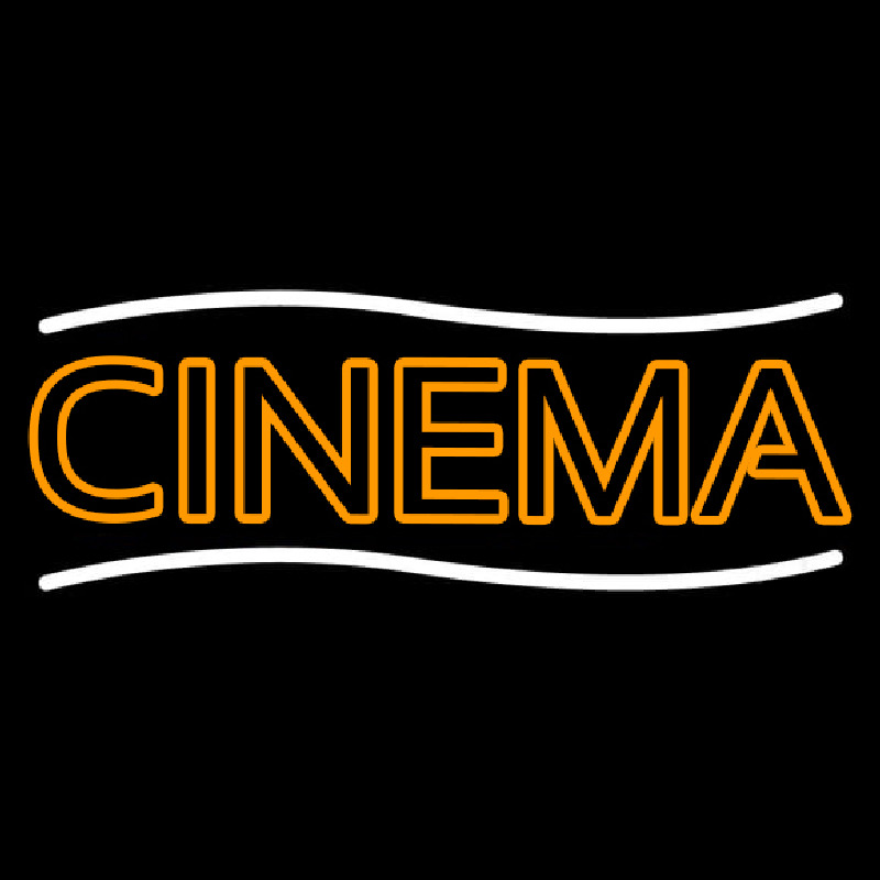 Custom Double Stroke Orange Cinema Neon Sign USA