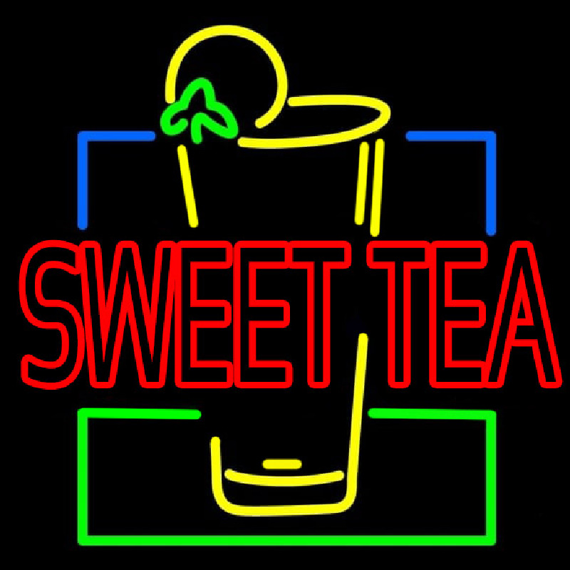 Custom Double Stroke Sweet Tea With Neon Sign USA