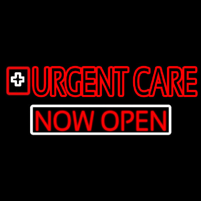 Custom Double Stroke Urgent Care Now Open Neon Sign USA