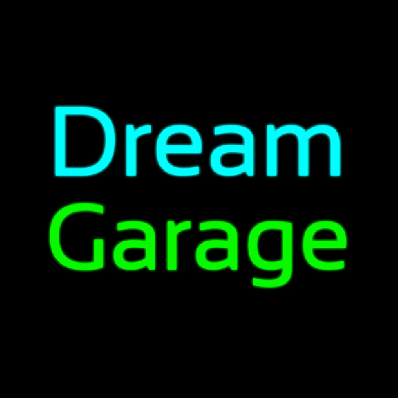 Custom Dream Garage Neon Sign USA