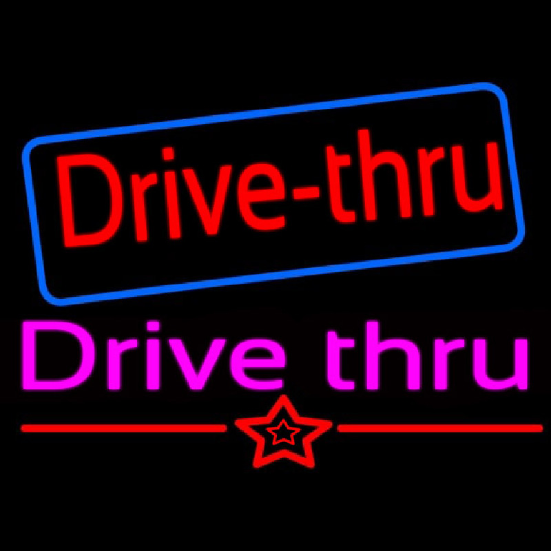 Custom Drive Thru Neon Sign USA