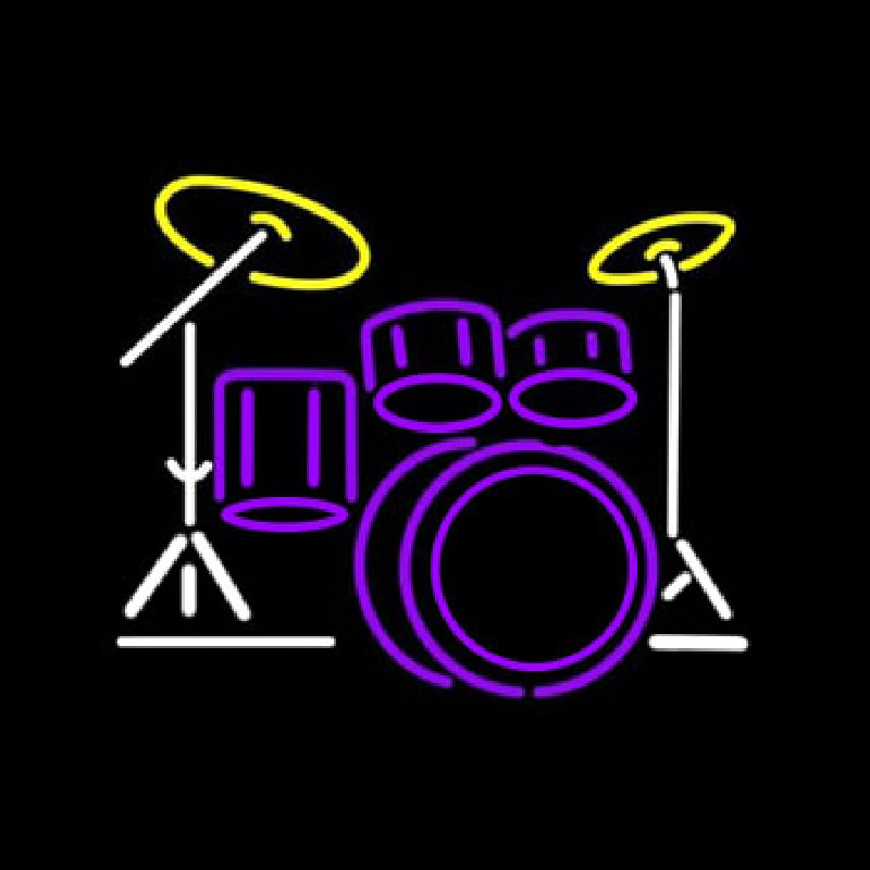 Custom Drum Set Neon Sign USA