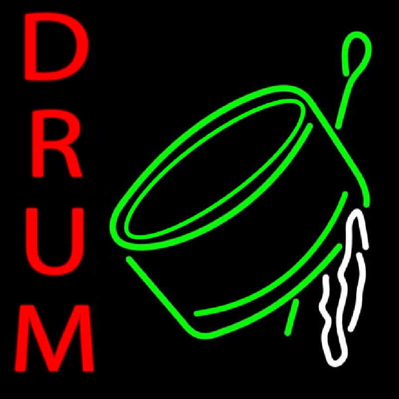 Custom Drum Symbol 2 Neon Sign USA