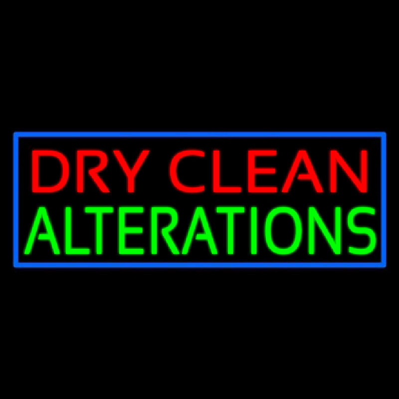Custom Dry Clean Alterations Neon Sign USA