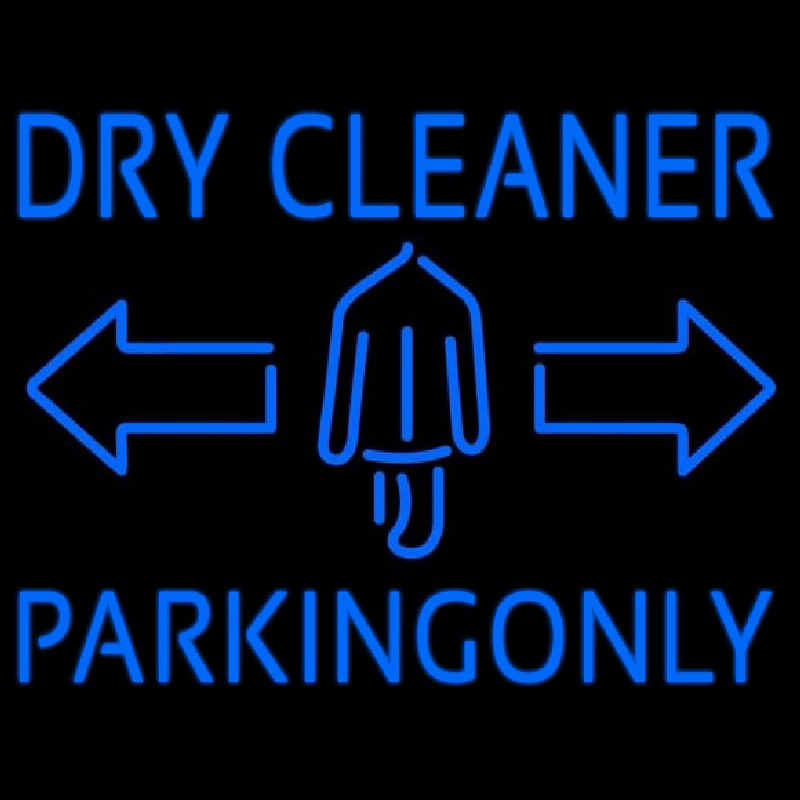 Custom Dry Cleaner Parking Only Neon Sign USA
