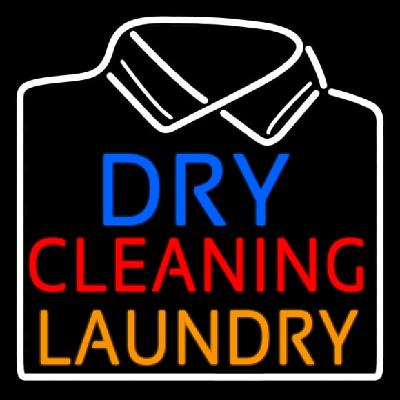 Custom Dry Cleaning Laundry Neon Sign USA