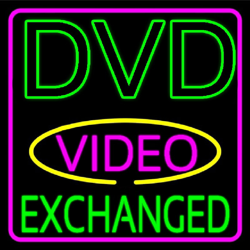 Custom Dvd Video Exchanged 2 Neon Sign USA