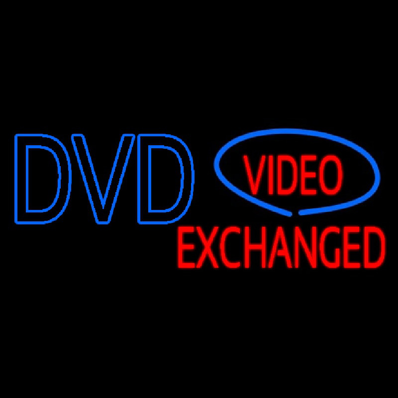 Custom Dvd Video Exchanged Neon Sign USA