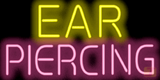 Custom Ear Piercing Neon Sign USA