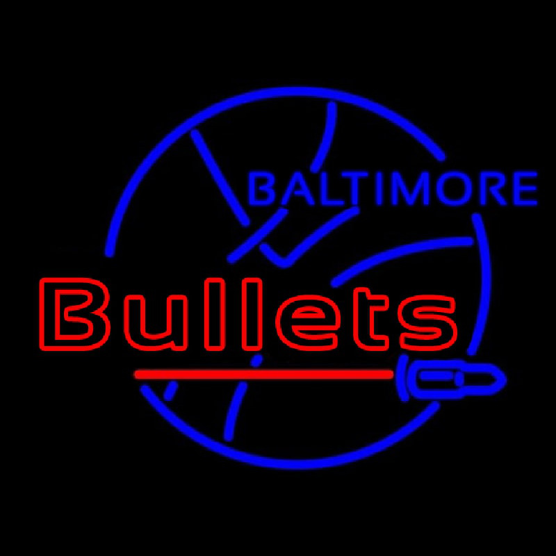 Custom Early Baltimore Bullets Logo Neon Sign USA