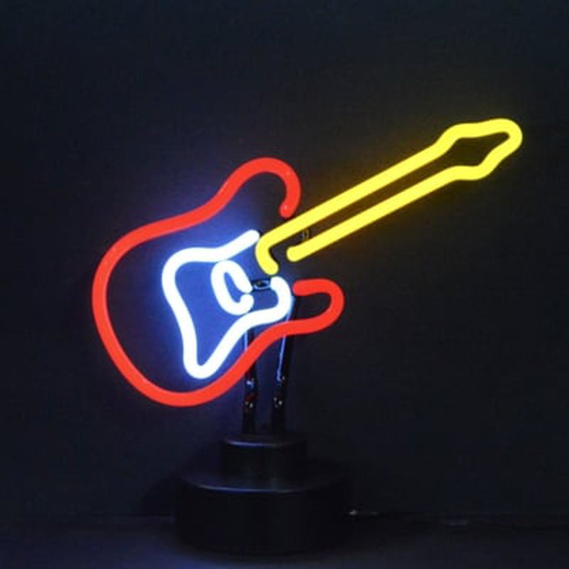 Custom Electric Guitar Desktop Neon Sign