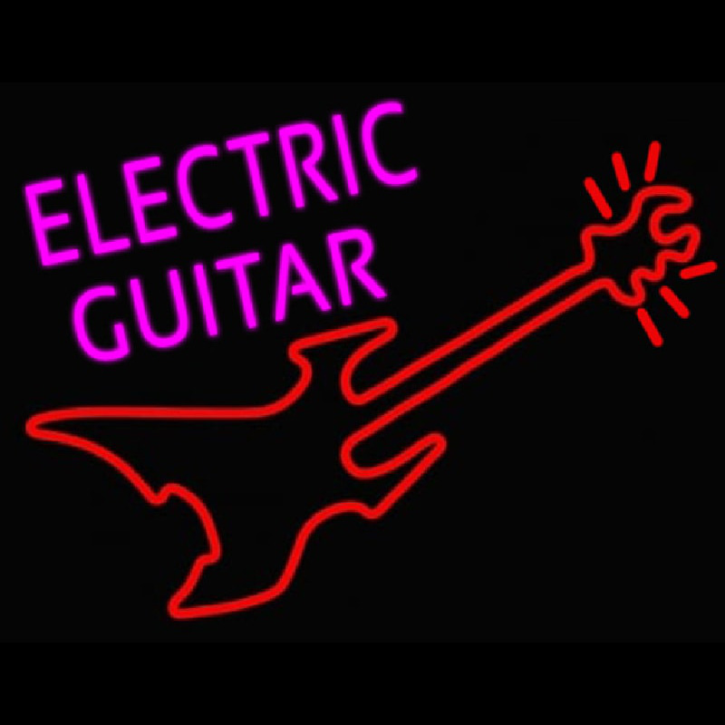 Custom Electric Guitar Neon Sign USA