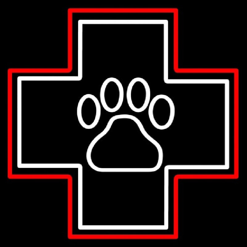 Custom Emergency Icon Veterinary Neon Sign USA