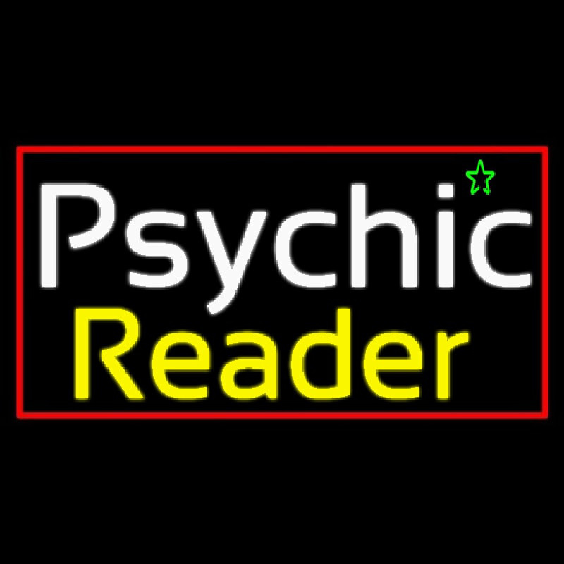 Custom European Psychic Reader With Red Border Neon Sign USA