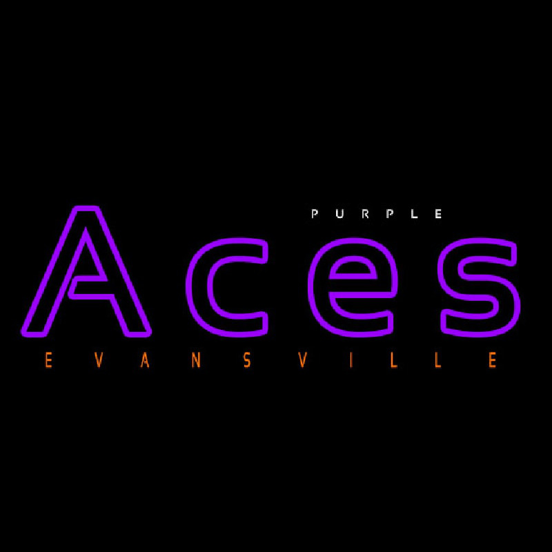Custom Evansville Purple Aces Neon Sign Neon Sign USA