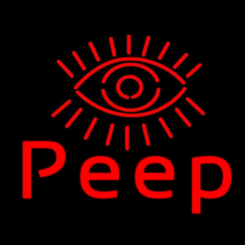 Custom Eye Peep Red Neon Sign USA