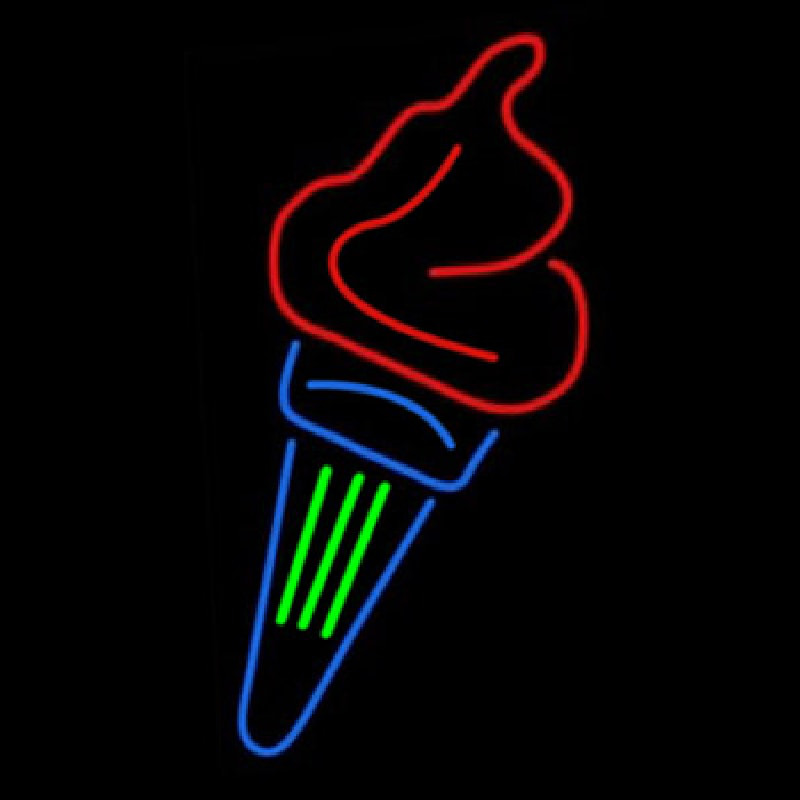 Custom Fancy Ice Cream Cone Neon Sign USA