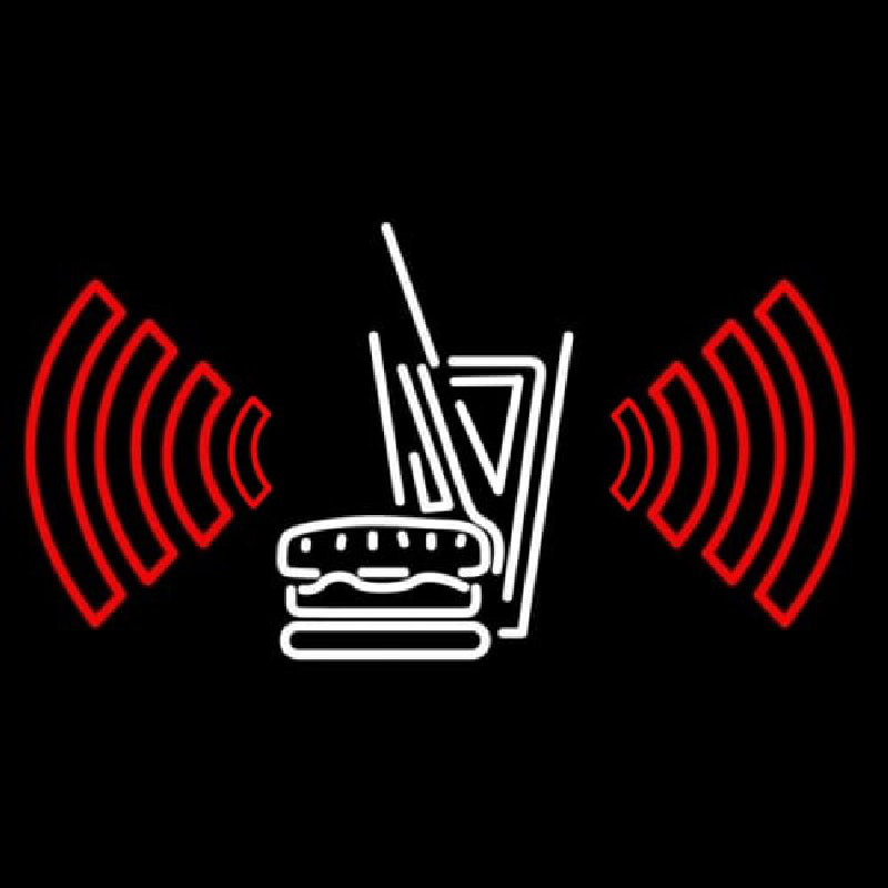 Custom Fast Food Cafe With Wi Fi Hotspot Neon Sign USA