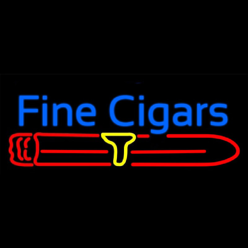 Custom Fine Cigars Neon Sign USA