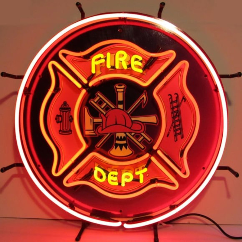 Custom Fire Department Neon Sign USA