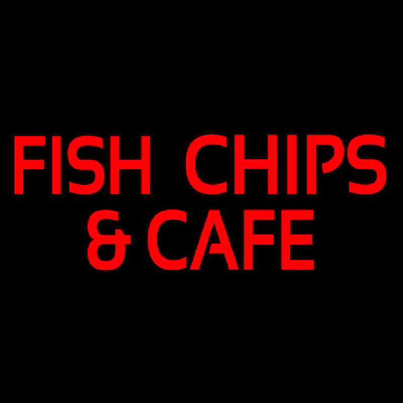 Custom Fish And Chips Cafe Neon Sign USA