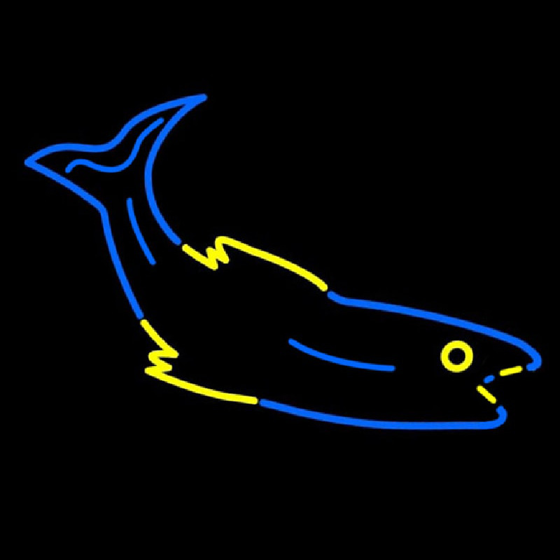Custom Fish Blue Neon Sign USA
