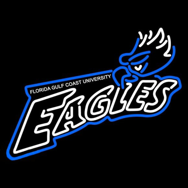 Custom Florida Gulf Coast Eagles Secondary 2002 Pres Logo NCAA Neon Sign Neon Sign USA