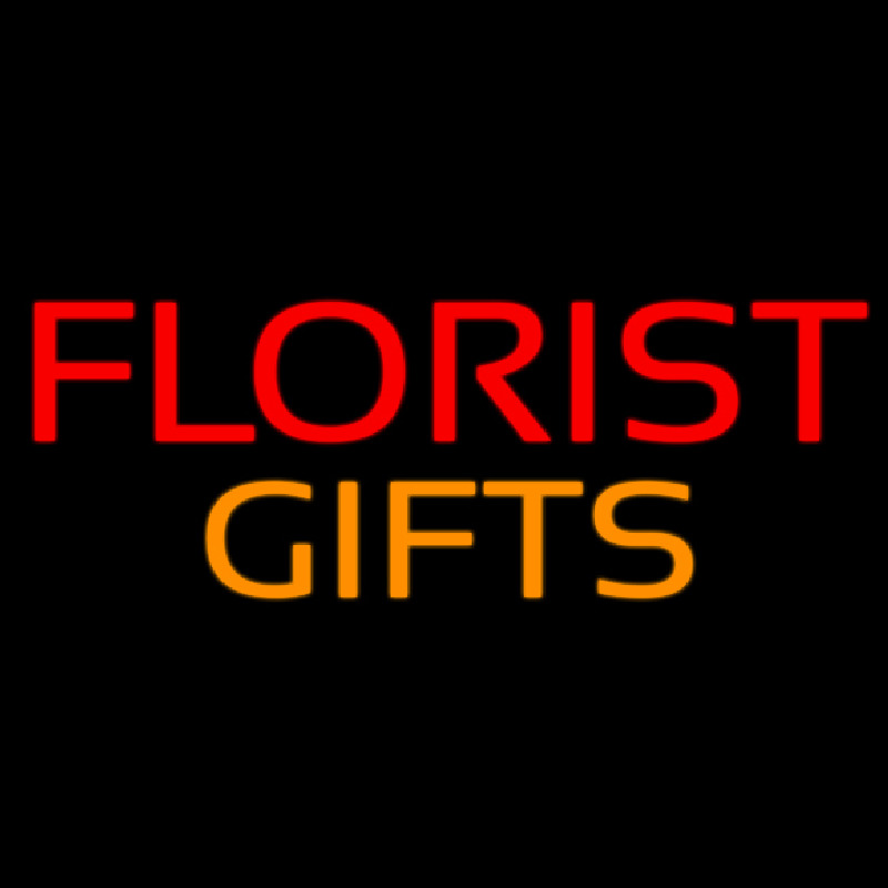 Custom Florists Orange Gifts Neon Sign USA